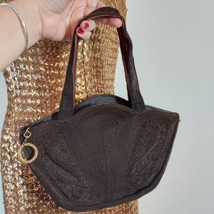 Vintage 40s genuine cord'e Corde wristlet Hand bag purse